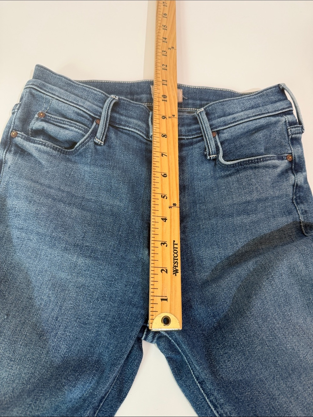 MOTHER Jeans Mid Rise Dazzler Crop Fray Size 25 We’re All In This Together Wash - Picture 7 of 11
